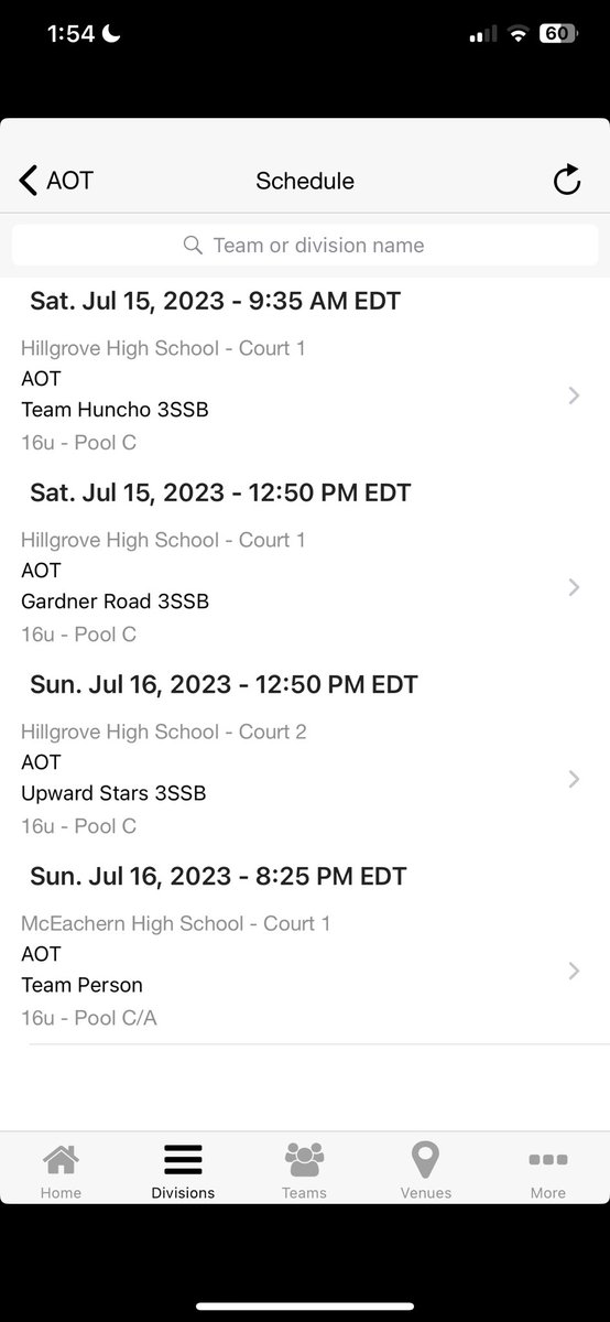 Final Live Period Schedule!! 💨