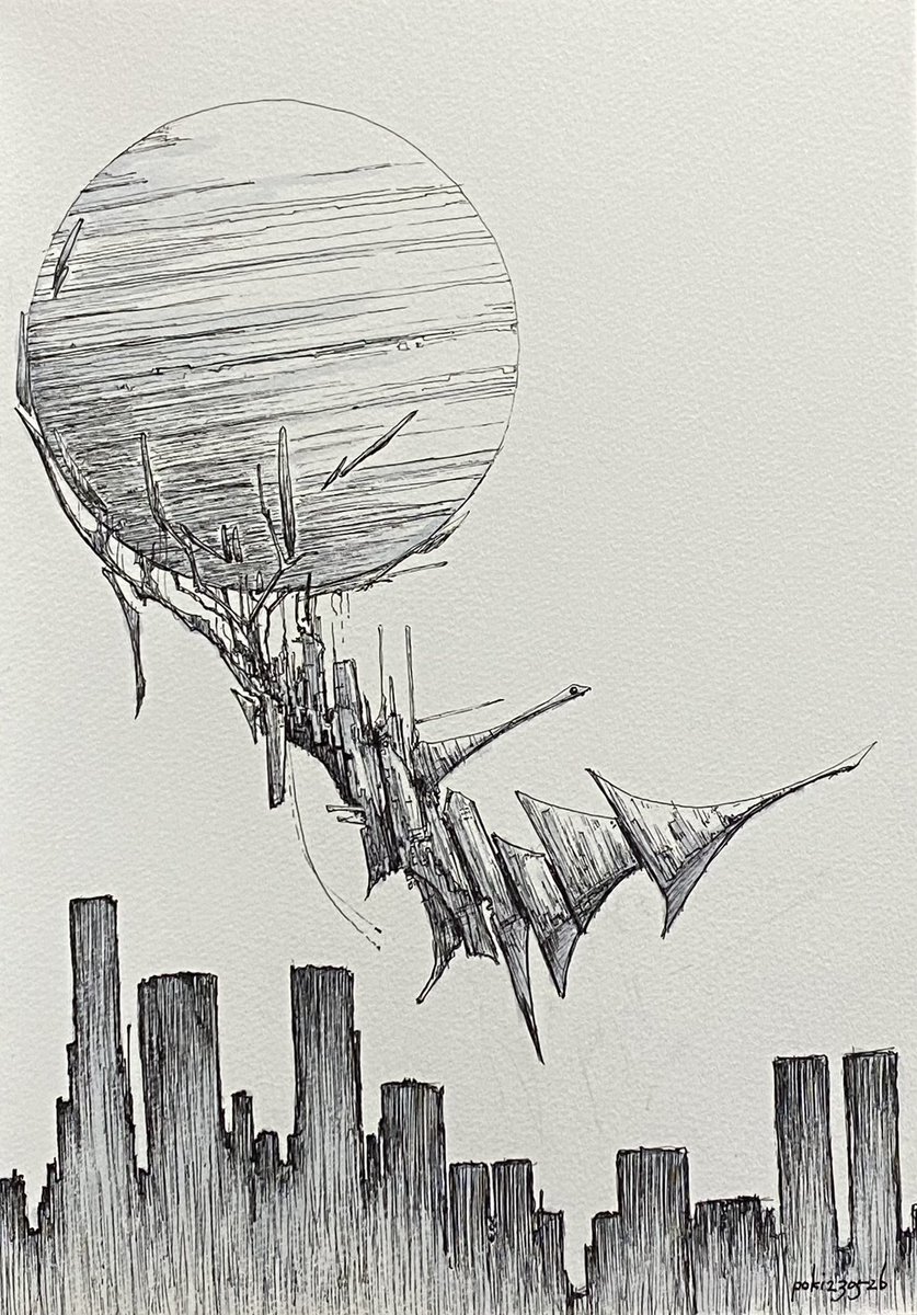 #簡単に自己紹介しなさい見た人強制 空想世界を描いてます。