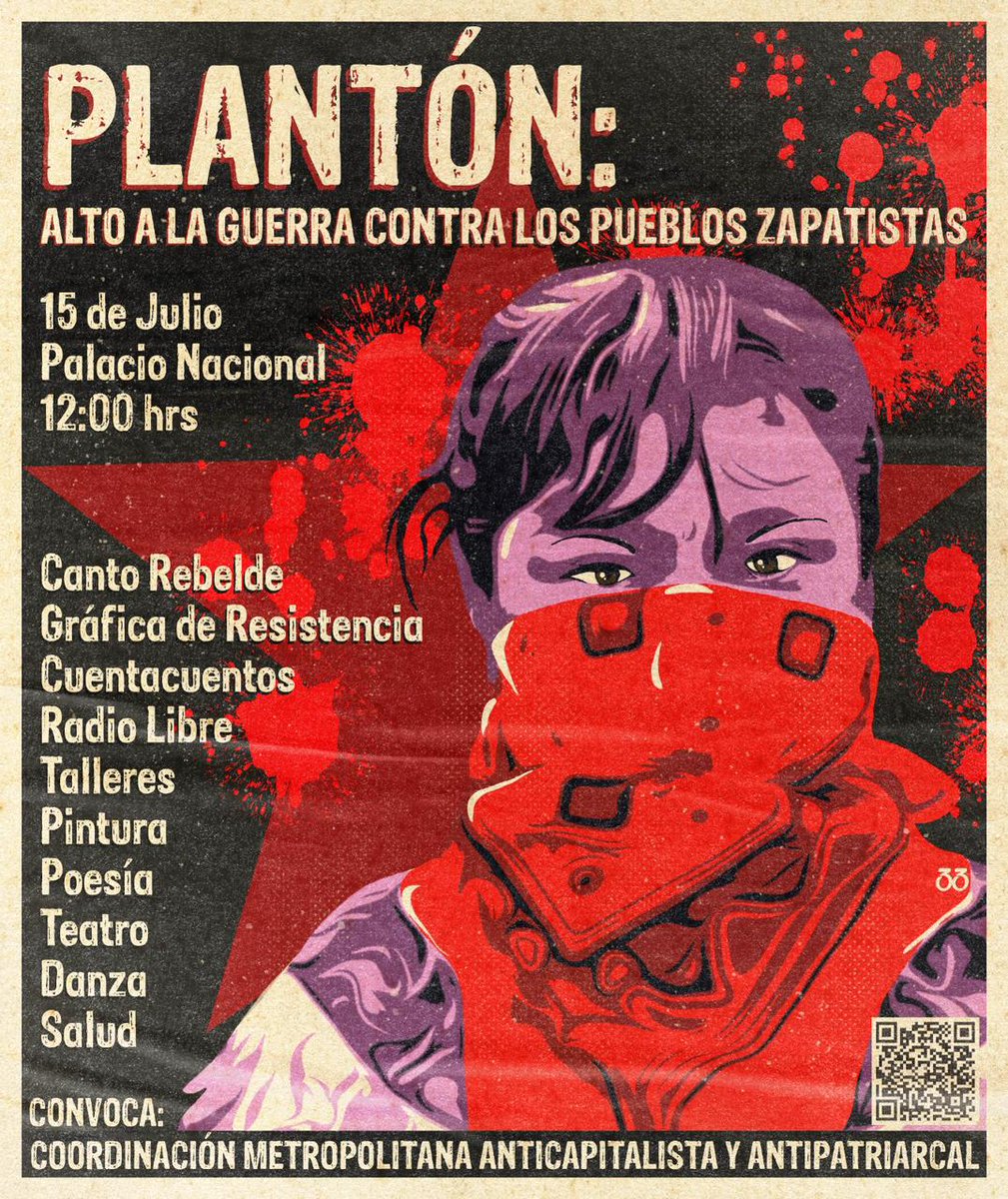CNI_Mexico's tweet photo. INVITACIÓN AL PLANTÓN: ALTO A LA GUERRA CONTRA LAS COMUNIDADES ZAPATISTAS, CDMX

https://t.co/kE2J7Fuqzk https://t.co/iHLh3pIRu2