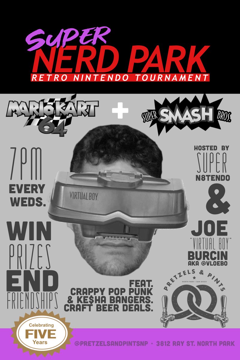 PretzelsPints's tweet photo. #humpday 🐪 🐪 🐪 motivation for you NERD PARK -  Mario Kart Tournament featuring crappy punk rock!  Every Wednesday, starting at 7pm.   Prizes and beer deals to boot https://t.co/v86F8ktmnS
