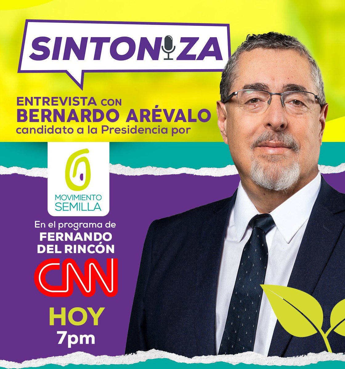 BArevalodeLeon's tweet photo. Estaré en vivo a las 7:00pm en Conclusiones con @soyfdelrincon por CNN En Español. https://t.co/aD9MogVTBG