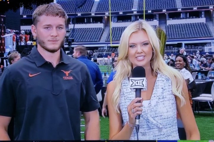 Day 1 of @Big12Conference media day is in the books! Can’t wait for tomorrow - 8:30am start on ESPNU! Had a blast today & so grateful. @jnusser12 @TexasFootball
