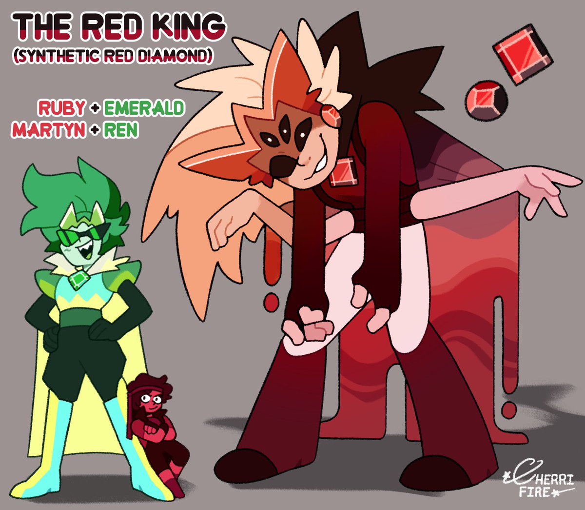 CherriFireLive's tweet photo. Oh, what's that? The Renchanting artist made a Martyn and Ren fusion design of @chrisriin's Gem AU? The most shocking twist of the century!
[#gemcyt] https://t.co/fu7FiDAjAf