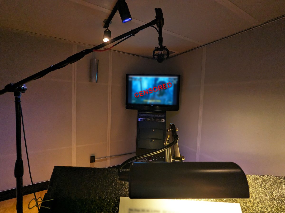 Just doing a little ADR today for an upcoming TV show. Of course, I can't say anything about it, but it airs next month.  Just grateful I wasn't cut.  Ha ha.