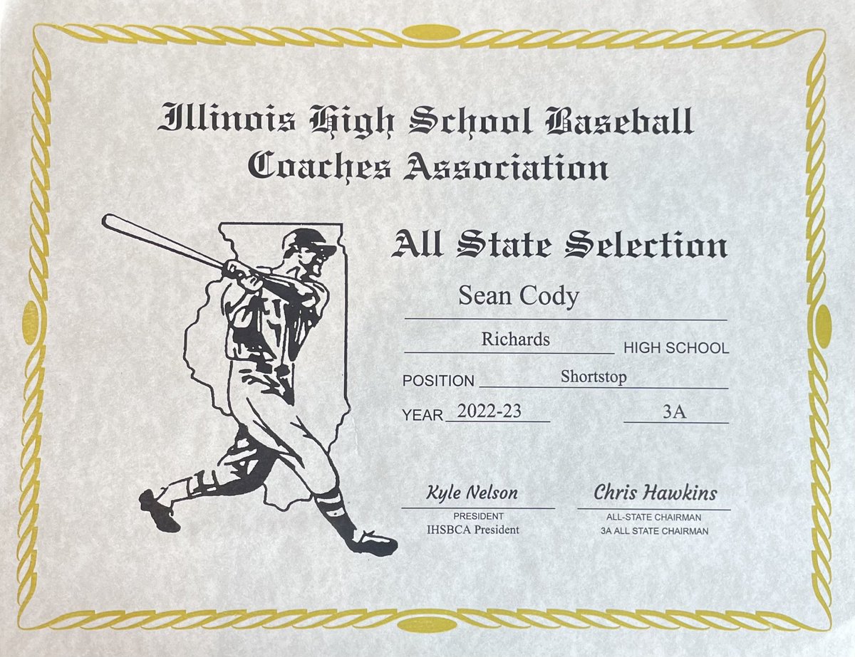 Super Thankful for this achievement, I would like to thank my coaches and teammates for helping me get this! 
<a href="/HLRBaseball/">Richards Baseball</a>
