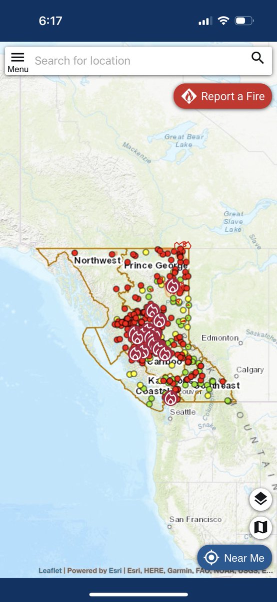 British Columbia’s wildfire map right now