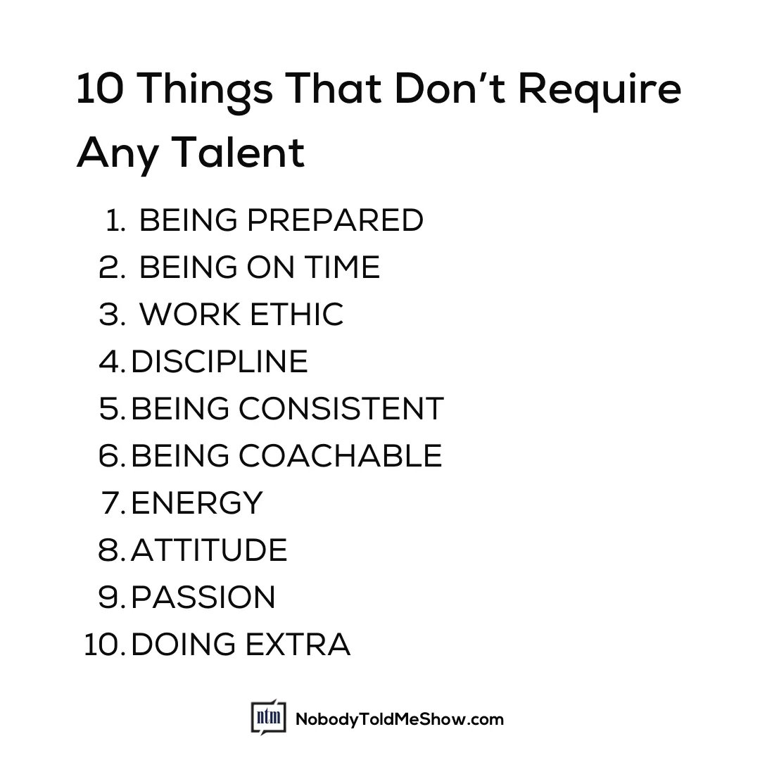 Who said you need to be 'talented' to shine? It's the simple yet powerful things that truly make the difference. 🔥  #beprepared #ontime #workethic #discipline #consistencyiskey #coachable #positiveenergy #rightattitude #passiondriven #doextra #simplebutpowerful