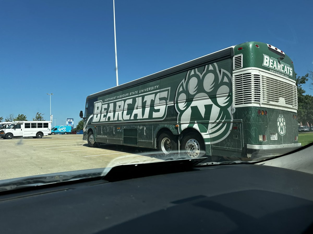 ByJonWalker's tweet photo. okay but what was THIS bus doing at big 12 media days?! https://t.co/5r1jI3P9k3