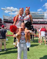 PaladinsFCS's tweet photo. Alumni Update: Read about Reese Rountree's freshman  cheer season at UGA! @FellowshipCS 
https://t.co/rrtQX1dW34 https://t.co/6iHtdVvD90