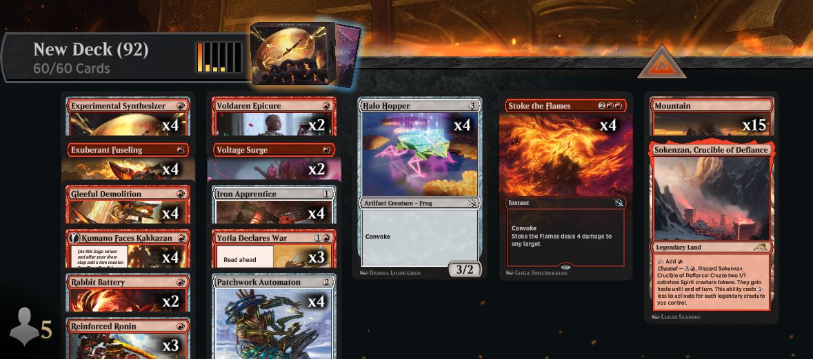 NobleMurloc's tweet photo. Hit mythic with mono red Art. @fireshoes #Monored #mtg #notsponsered #mtgamythic https://t.co/hyNbe19evl