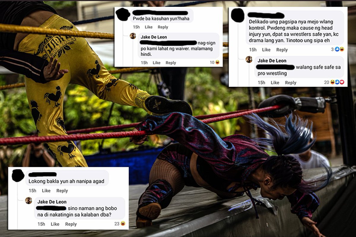 SenyoritoJDL's tweet photo. Hindi ko po kasalanan na NOT PAYING ATTENTION si Crystal sa laban namin sa MWF: #GigilAtRomansa 🤷‍♂️

At para sa mga nagco-comment na "dapat safe", bobo kayong lahat. Pro Wrestling 'to. Hindi talaga siya safe. Duwag lang kayong lahat 

#OroPlataMata 👁

📷 @fightsportmanila https://t.co/8LB2MlDR27