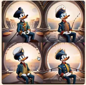 CRIGseminar's tweet photo. Image AI is next and Julian introduces us to #BlueWIllow image generator.
The audience have asked for images of Donald duck as an Elizabethan ship captain, and Nietzsche winning the AFL grand final for Hawthorn! Amazing results!
#CRIG2023
@eduridden https://t.co/778QYZauML