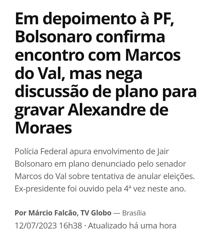 desmentindobozo's tweet photo. Bom saber que a memória do INELEGÍVEL melhorou né? Em Fevereiro, seu filho Flávio, disse que ele "nem se lembrava" da reunião com o Marcos do Val. Hoje, em depoimento à PF, deu vários detalhes e negou ter discutido plano pra gravar o Xandão 🤔 https://t.co/jYi7knL2YA