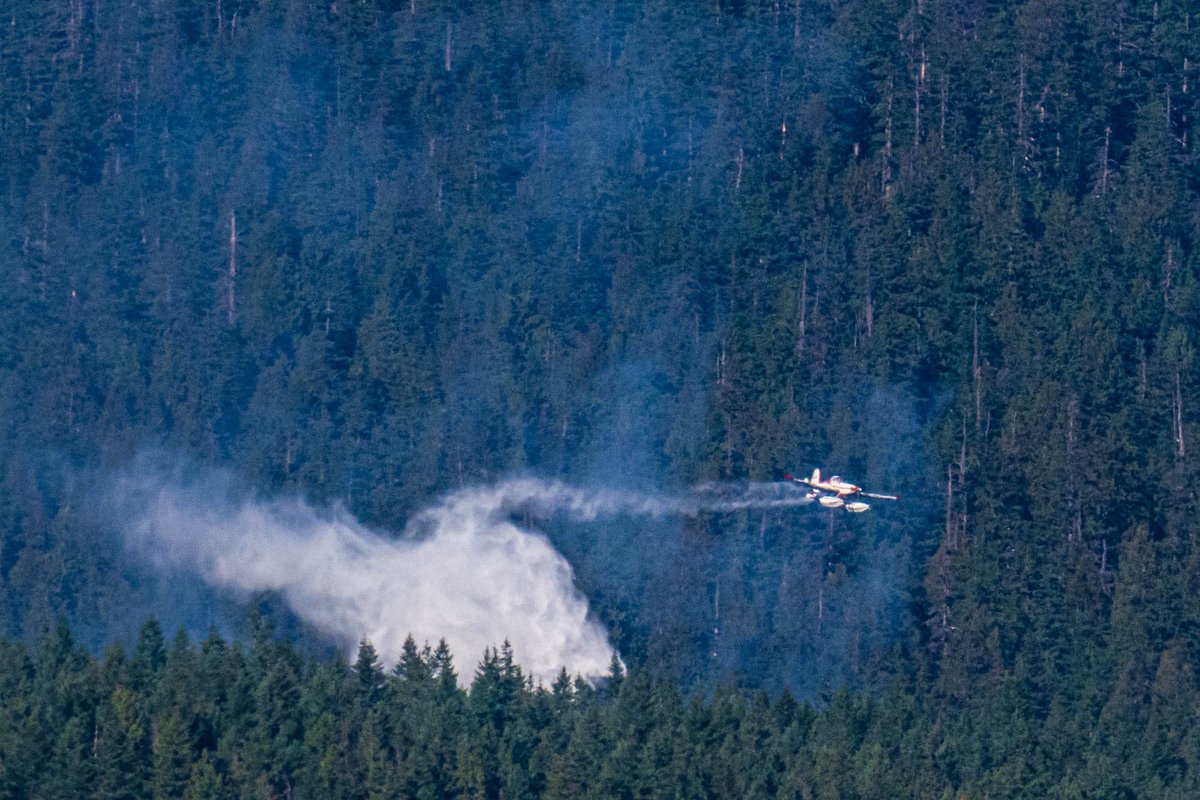 MarksGonePublic's tweet photo. We have a serious fire in #LynnValley right now. Stay clear of rice lake so crews can pickup water. This was taken from Lynn Valley Mall. Helicopter 🚁 drops and planes one after another.
#northvan #wildfire #mtseymour https://t.co/axpcUr2hKc