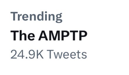 the AMPTP is trending, baby! I haven’t dug into all the tweets, but I assume it’s a groundswell of support from regular people who are tired of seeing billionaires’ profit-margins thwarted by labor demanding a livable wage