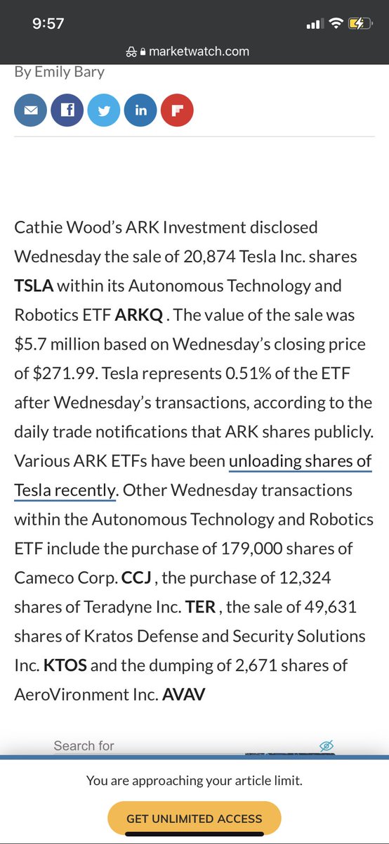 BeauBracco's tweet photo. Cathie Wood selling $TSLA and buying $CCJ #uraniumm https://t.co/EavrKK2ens