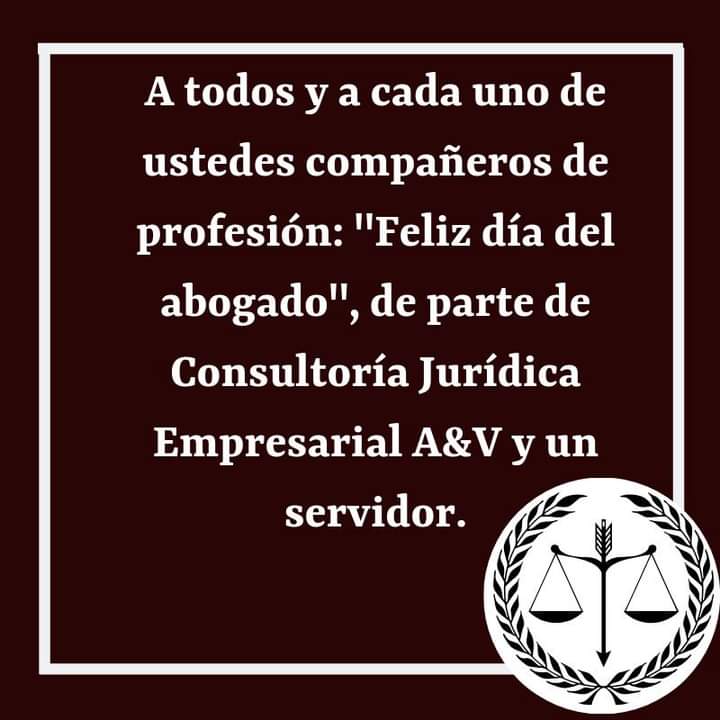 ConsutoriaA's tweet photo. ¡Feliz día del abogado! https://t.co/MxL3u5L3nW