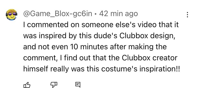 The whole Clubbox trend is insane because now there's several msm fans, most definitely children who now genuinley believe that GhostTympa is the creator of Clubbox and that the skin was inspired by his videos even though the Clubbox has been an existing thing since 2019