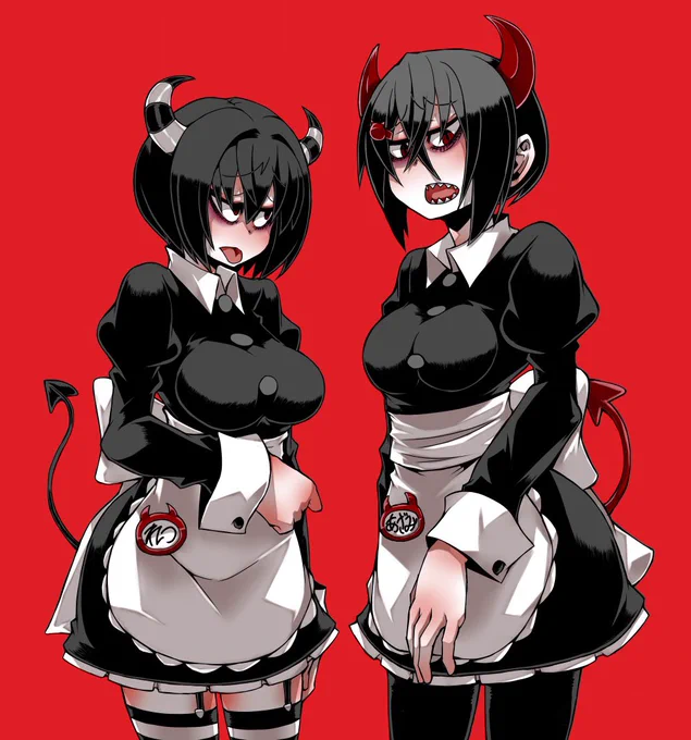 角+尻尾+ジョセフィーヌメイド服。
