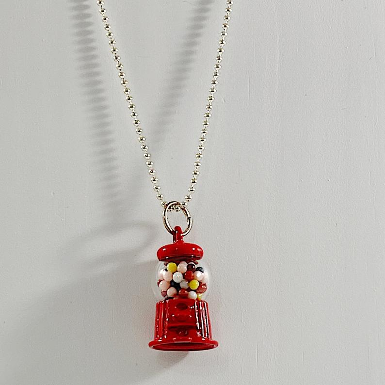 Gum Ball Machine Necklace, Candy Dispenser, Nostalgic Candy, Big Sister Gifts, Trending Now, Popular Right Now #lilyspad58 #handmadejewelryandvintagetreasures #gumballmachinenecklace #nostalgicjewelry #trendingandpopularjewelry #handmadejewelry bit.ly/3mXAHTe