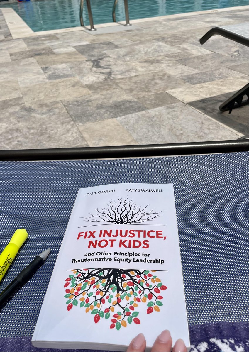 Summer reading got even more powerful! Captivated by "Fix Injustice, Not Kids," Gorski &amp; Swallwell's book on high-impact equity leadership. Bringing reimagined policies, just access, joy, and sustainability to our leadership team convos this week. <a href="/EquityLiteracy/">Paul Gorski | Equity Literacy Institute</a> <a href="/KatySwalwell/">Katy Swalwell</a>