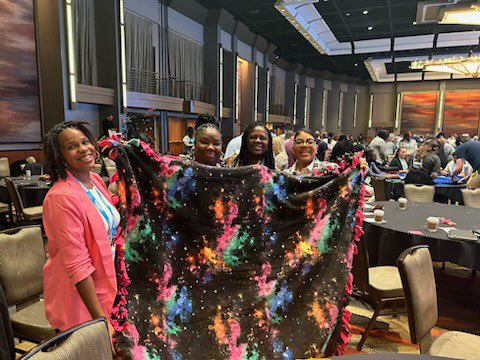 Day 2 #MDP2023 #MDPLife2023 #2023MDP Making blankets, stuffing teddy bears and writing inspiration cards for the homeless with the non profit Dallas Life.