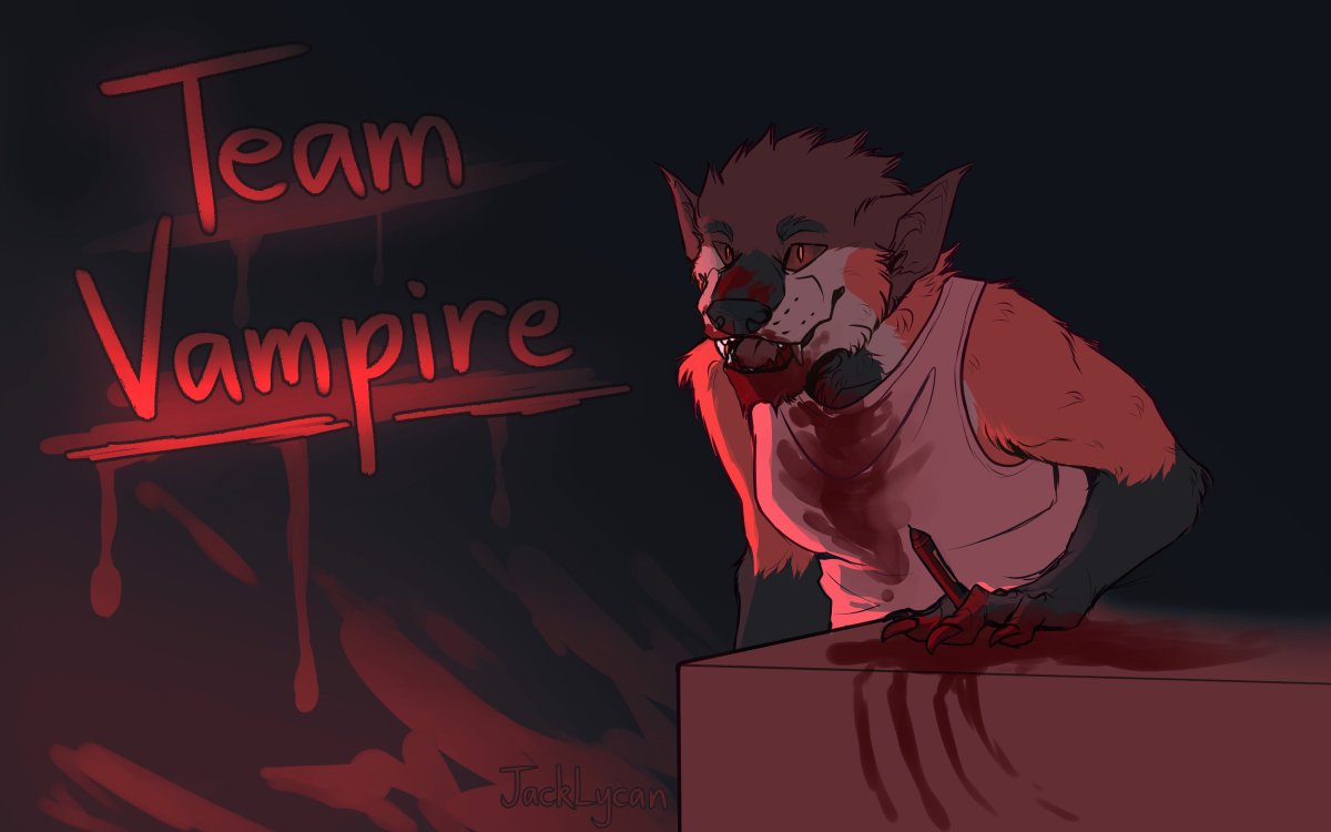JackLycan_'s tweet photo. Alright I finally got my Artfight profile done
It's team blood drinker for me
https://t.co/785jp6IXgj

#artfight #artfight2023 #artfightvampires https://t.co/AGYZ2GVPYN