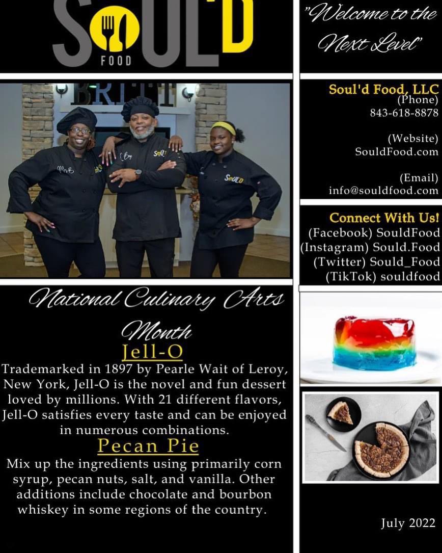 Sould_Food's tweet photo. #NationalEatYourJelloDay
#NationalPecanPieDay
#July12th💛
#NationalCulinaryArtsMonth
#blackownedbusiness #nextlevelcooking #foodporn #cheflife #bookus #souldfood https://t.co/UUhK8ENJd5