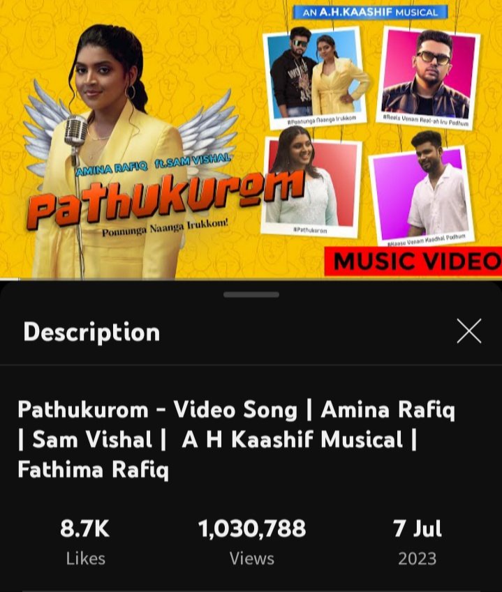 Sam_Forever_'s tweet photo. #Pathukurom hits 1Million+ views ❤🔥
Link : https://t.co/ohnzr4FqcI listen to this cool and breezy track! ❤
#SamVishal https://t.co/oaTSbFHGA9