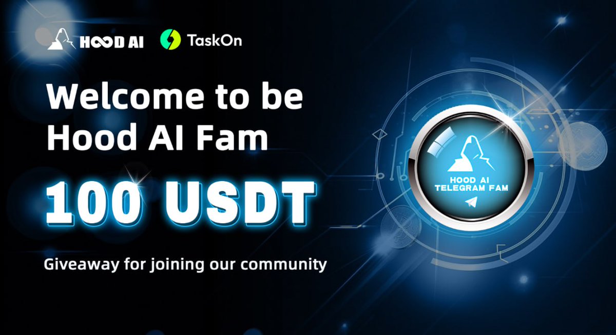 Embrace the #HoodAI spirit and become part of our incredible fam community! 🙌🎩

Join us and unlock your exclusive fam badge while getting a chance to win 𝟭𝟬𝟬 𝗨𝗦𝗗𝗧! #Giveaway💰🔥

🔗 Event Link: taskon.xyz/campaign/detai…

⏰ 13 July - 18 July

#Airdrop #Hood