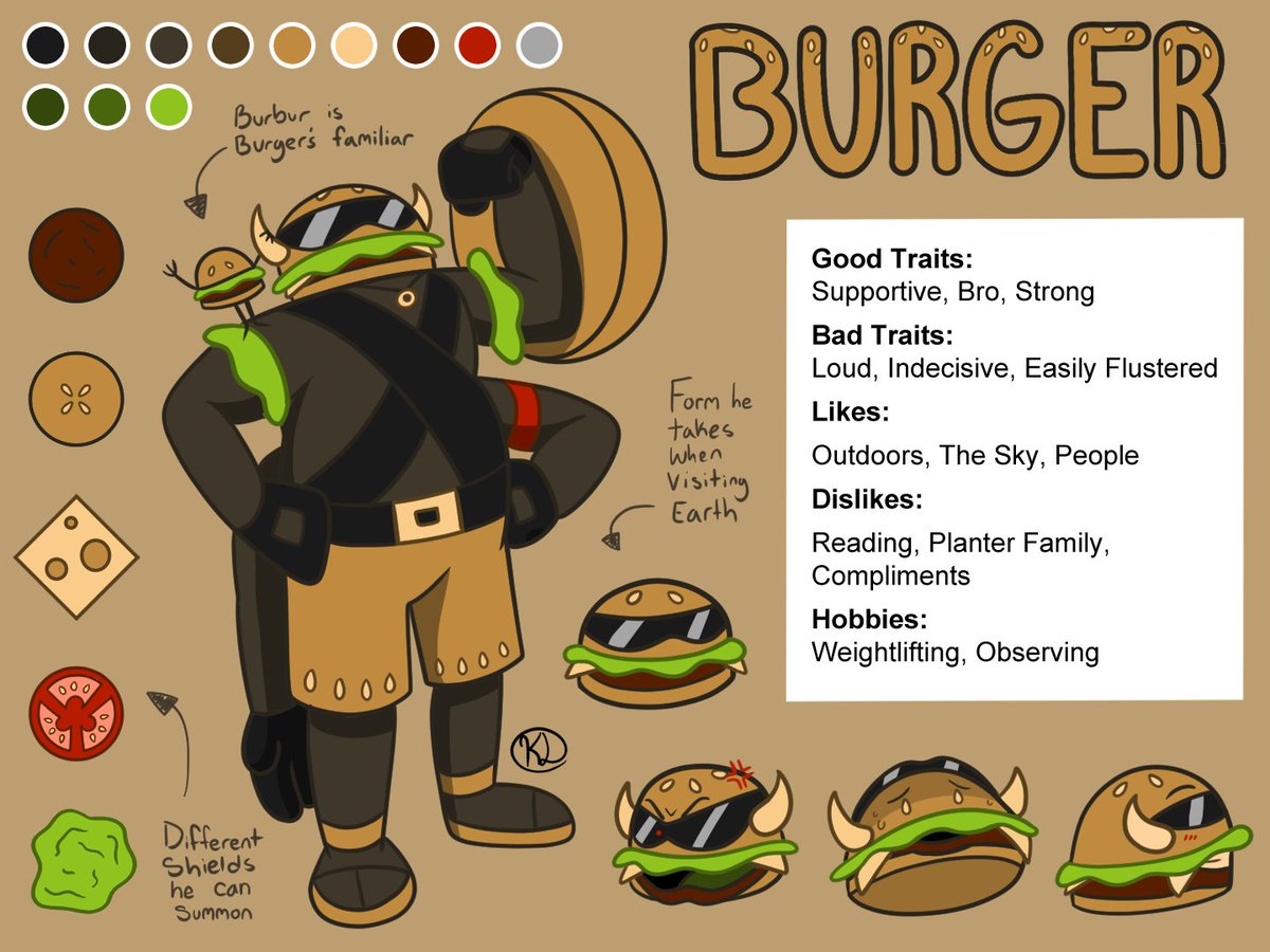 KayleeOriginals's tweet photo. Burger will be your bro🍔

#burger #food #characterart #characterdesigns #charactersheet #oc #digitalart https://t.co/ZNMqGke9Rs