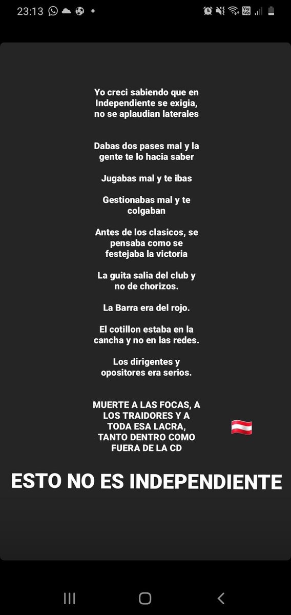 andystone90's tweet photo. Ni más ni menos. #independiente https://t.co/FOEybgd6lI