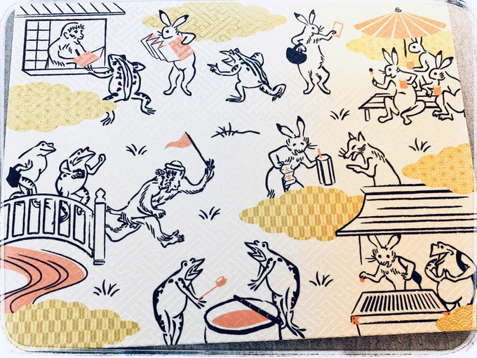 新しい御朱印帳が届いた。鳥獣戯画!可愛い!でかい!