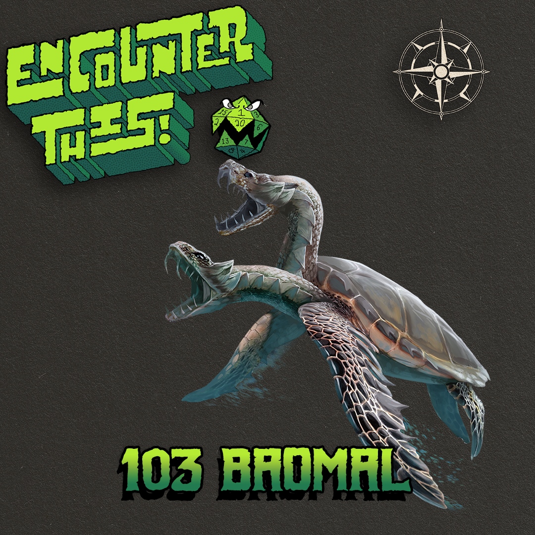 EncounterPod's tweet photo. Hey Creatures, it’s new episode day! Log into your favourite podcast app for Encounter This! episode 103: Baomal.

James is covering another giant turtle! This one will seriously mess you up though! 

Don’t forget to subscribe to @UnchartedNo on all socials.

#EncounterThis https://t.co/bpiTZDnm4a