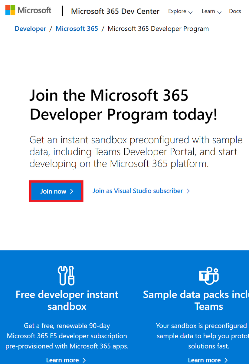 wcarelax's tweet photo. 【Microsoft 365 開発者プログラム】
- Microsoft 365の検証環境が90日間無料で利用可能
- E5ライセンス25Users分が付与
- 16名のダミーユーザーが登録されているので、検証作業がラク
- 「構成可能なサンドボックス」を選択すれば任意のサブドメインが選択可能に

https://t.co/h2pYOb2P33 https://t.co/qTwDubf0nd