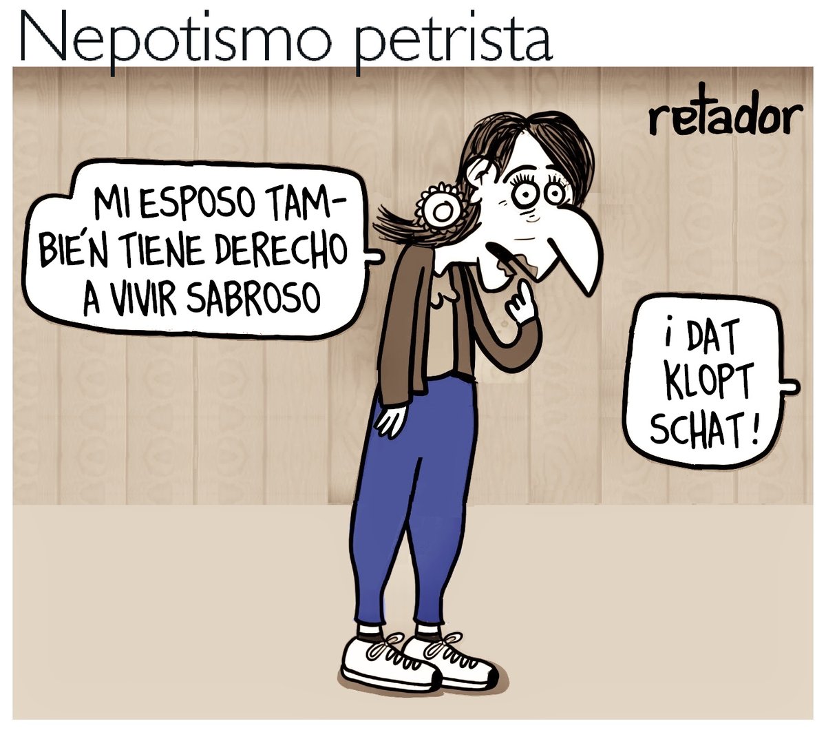Rettador's tweet photo. No es la primera vez que la angurrienta Ministra Irene Vélez utiliza el poder de su cargo para palanquearle un puesto al esposo. El nepotismo de los funcionarios de Petro deja ver la mentalidad corrupta de este gobierno: a forrarse en billete esquilmando el erario a manos llenas. https://t.co/45bqpzU3AN