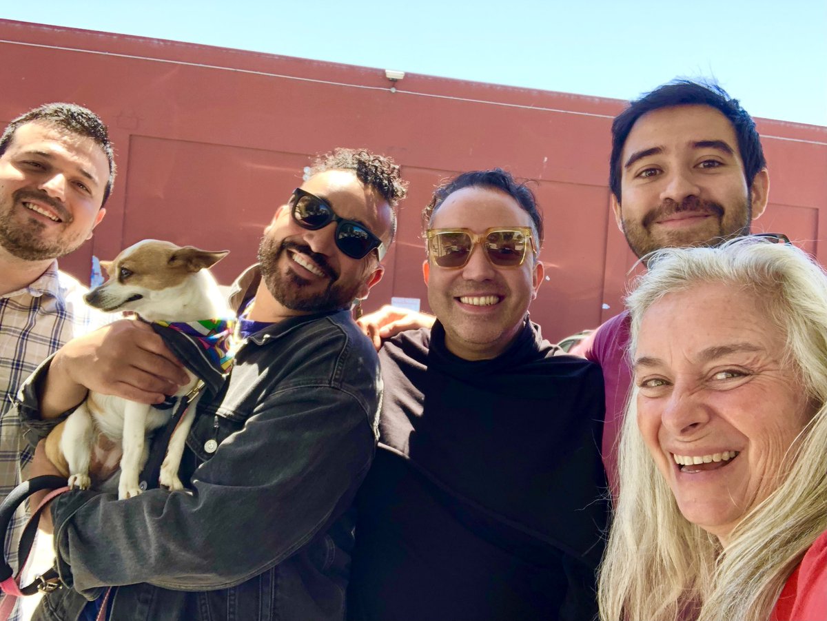 DrThembot's tweet photo. My goodness. How great to have colleagues and friends like Mara Mahmood and John Cano (@UC_Links) and @edward_rivero. Here we are enjoying great food from Viks Chaat and doing some scheming for our community-based work. @Berkeley_Educ in the house! https://t.co/RCwSEUANpk