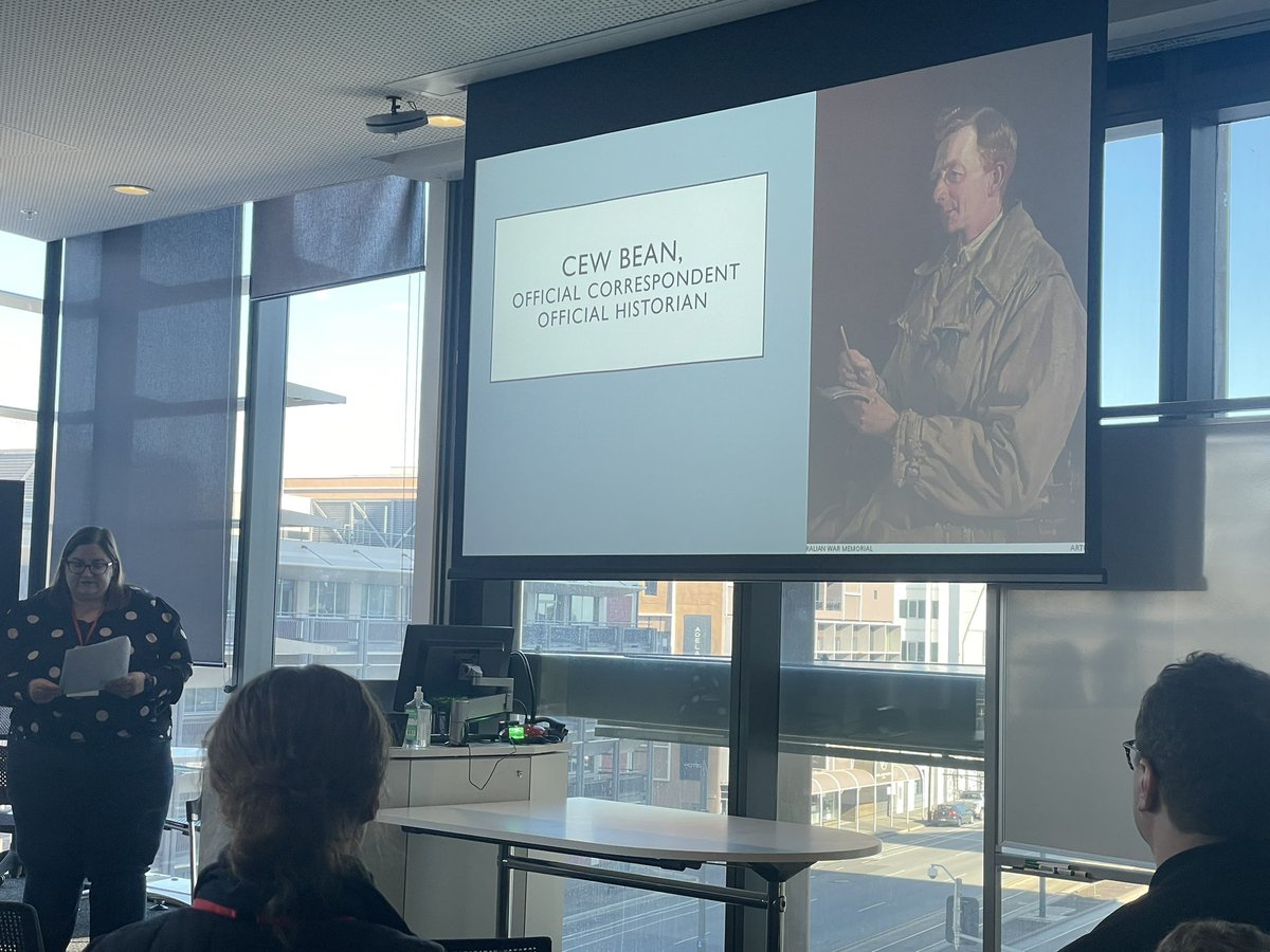 Privileged to hear <a href="/HistoryNerdess/">Alexia Moncrieff</a> give her paper ‘Communicating the wounds of war’ or ‘How Jack Bean told his parents he’d been shot’ at the @anzshm conference @UniLeedsStaff <a href="/UniofAdelaide/">Uni of Adelaide</a>