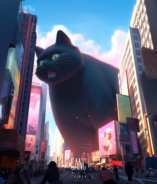 Opendream_ai's tweet photo. Giant cat invasion 
#cat #art #AIArtwork #artcollector #cats #CatsLover https://t.co/JFhzbmoZ2Z