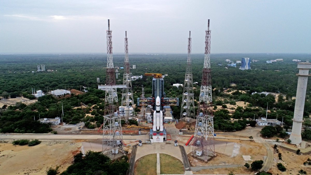 airnewsalerts's tweet photo. Countdown for #Chandrayaan3, India’s third lunar exploration mission to begin today.  26-hour count down to begin at 1:05 pm. 

Indian Space Research Organisation (#ISRO) to launch Chandrayaan-3 by LVM3 rocket at 2:35 pm tomorrow from the Sathish Dhawan Space Centre, #Sriharikota.  

@isro