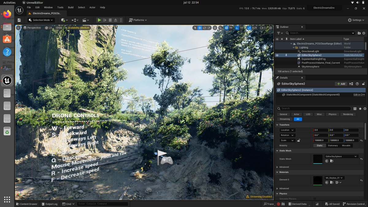 vagnerlc's tweet image. While Windows couldn't open #UE5 Electric Dreams project I was able to run it (poorly, I must say) on #linux. Considering my laptop has only iGPU and the minimum specs for this project is a RTX 2080 GPU I think the move is almost certain. Let's test proton now. #linuxvswindows