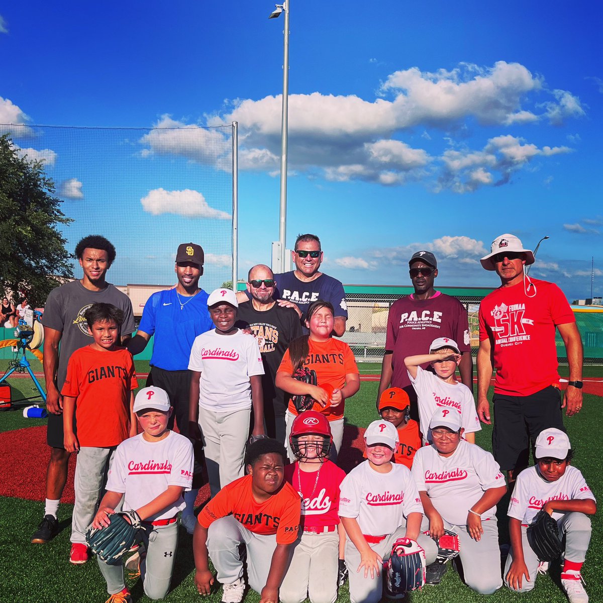 PACEOmaha's tweet photo. ⚾️It’s a beautiful day for some #paceball
#communityengagement #thankscoach
Shoutout to @KangerKen for always #volunteering and coaching our athletes! https://t.co/lA3Y2ufaCY