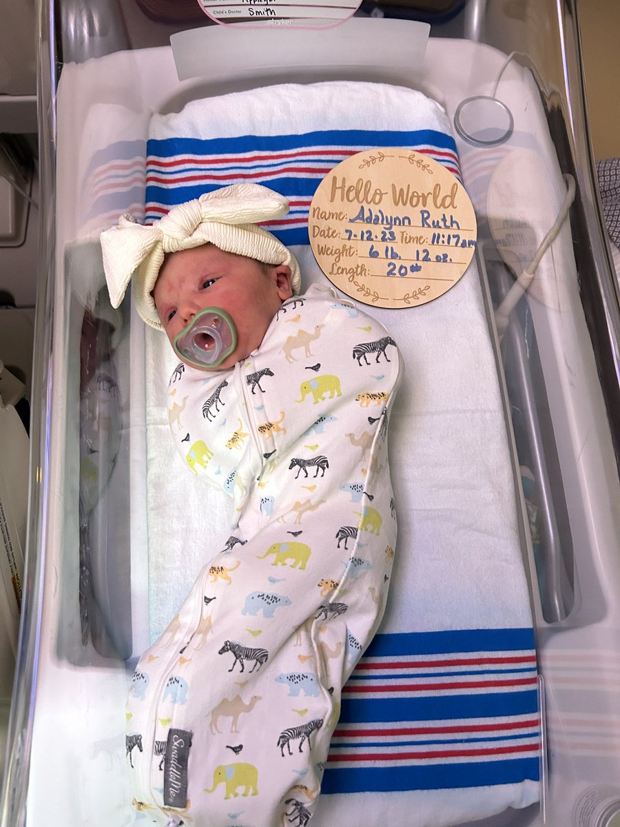The hat says it all; it’s been a day of so many emotions but so happy to finally be with baby girl.

Adalynn Ruth Lawhorn:
6 pounds 12 ounces, 20 inches long. Born at 11:17 am - 7/12/23

#Girldad