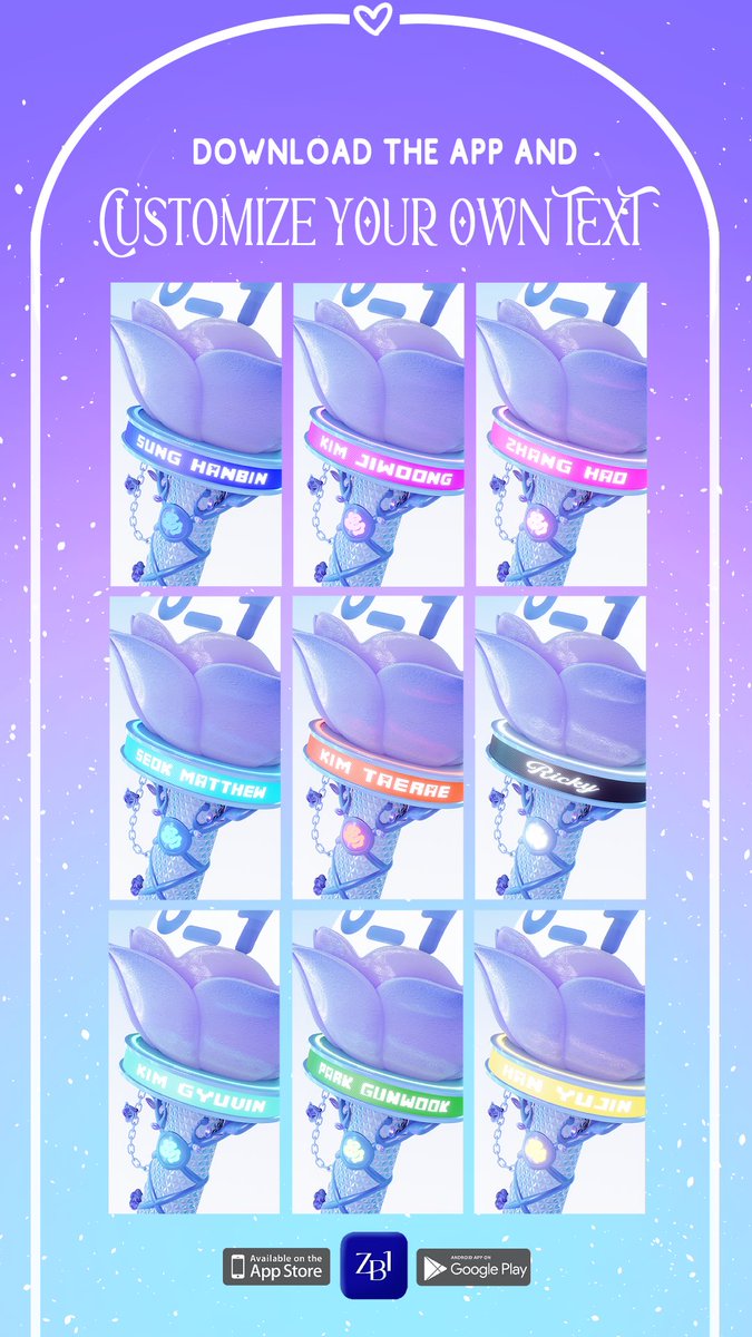 Here is my fanmade lightstick for #ZEROBAESONE ! 
#ZB1 #제로베이스원 <a href="/ZB1_official/">ZEROBASEONE</a>