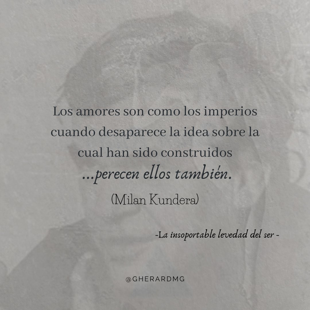 gherardmg's tweet photo. Hay cosas que no son tan bonitas de informar:
Fallece Milan Kundera el día de hoy a los 94 años de edad. Autor del reconocido libro "La insoportable levedad del ser". https://t.co/j5q1P9RsbQ
