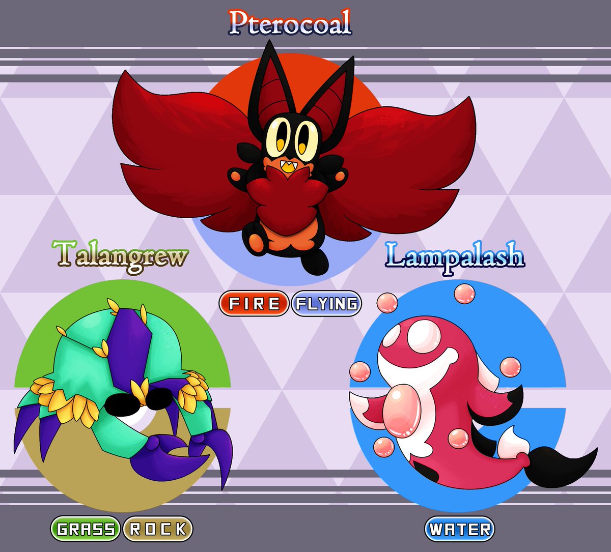 Carodibs's tweet photo. Fakemon for my fan region (And also my failed attempt to render in the Pokemon artstyle
#pokemon #fakemon https://t.co/2L999Gdjr4