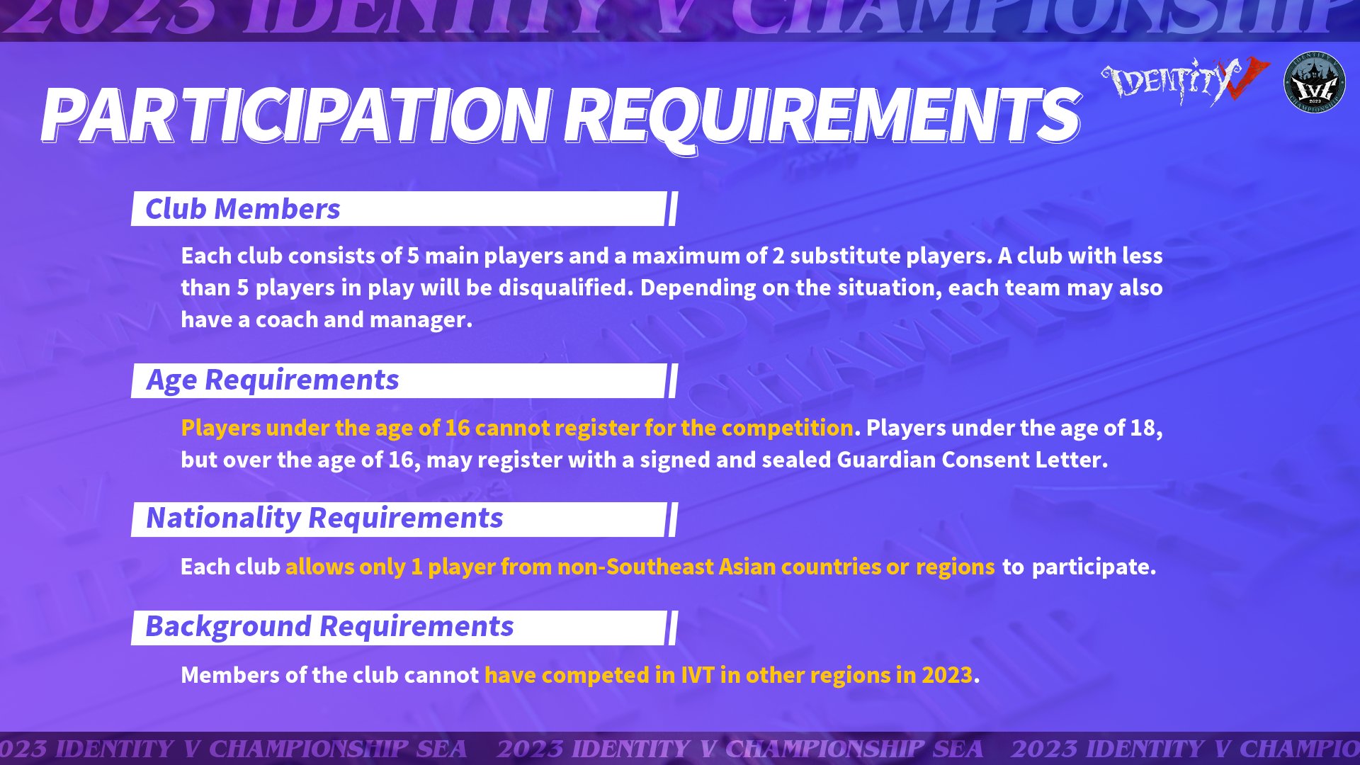 Identity V on Twitter "Dear Visitors, Registration for 2023 IdentityV