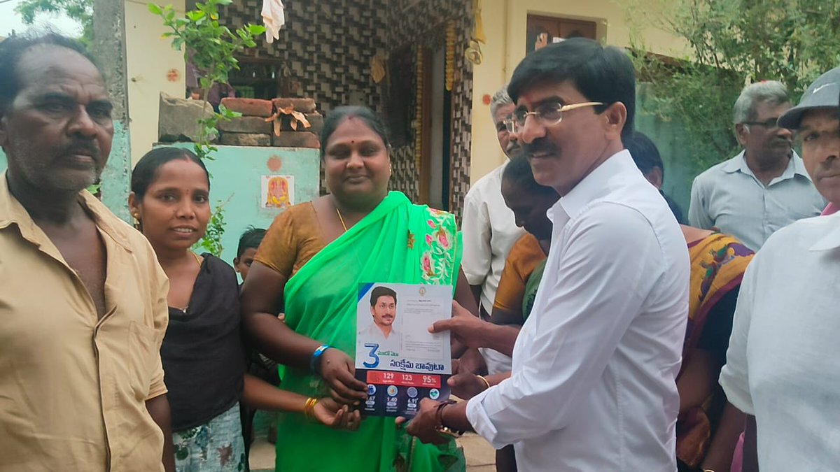 R_PratapReddy's tweet photo. Day 142 Participated in the Door-to-Door Outreach Program conducted in the Alluru Mandal Moopuru Village  Harijanavada of Kavali Constituency and interacted with our people to explain the several welfare schemes launched by Hon'ble CM @ysjagan Anna. 
#GadapaGadapakuManaPrabhuthvam