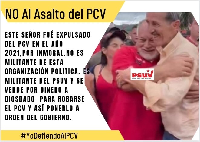 Ahora el #psuv disfraza  a sus militantes con franelas del gallo rojo @PCV_Venezuela para pedir intervención y robarse las tarjeta y las siglas.Ese circo les está quedando muy grande. #YoDefiendoAlPCV #12Julio @dcabellor
