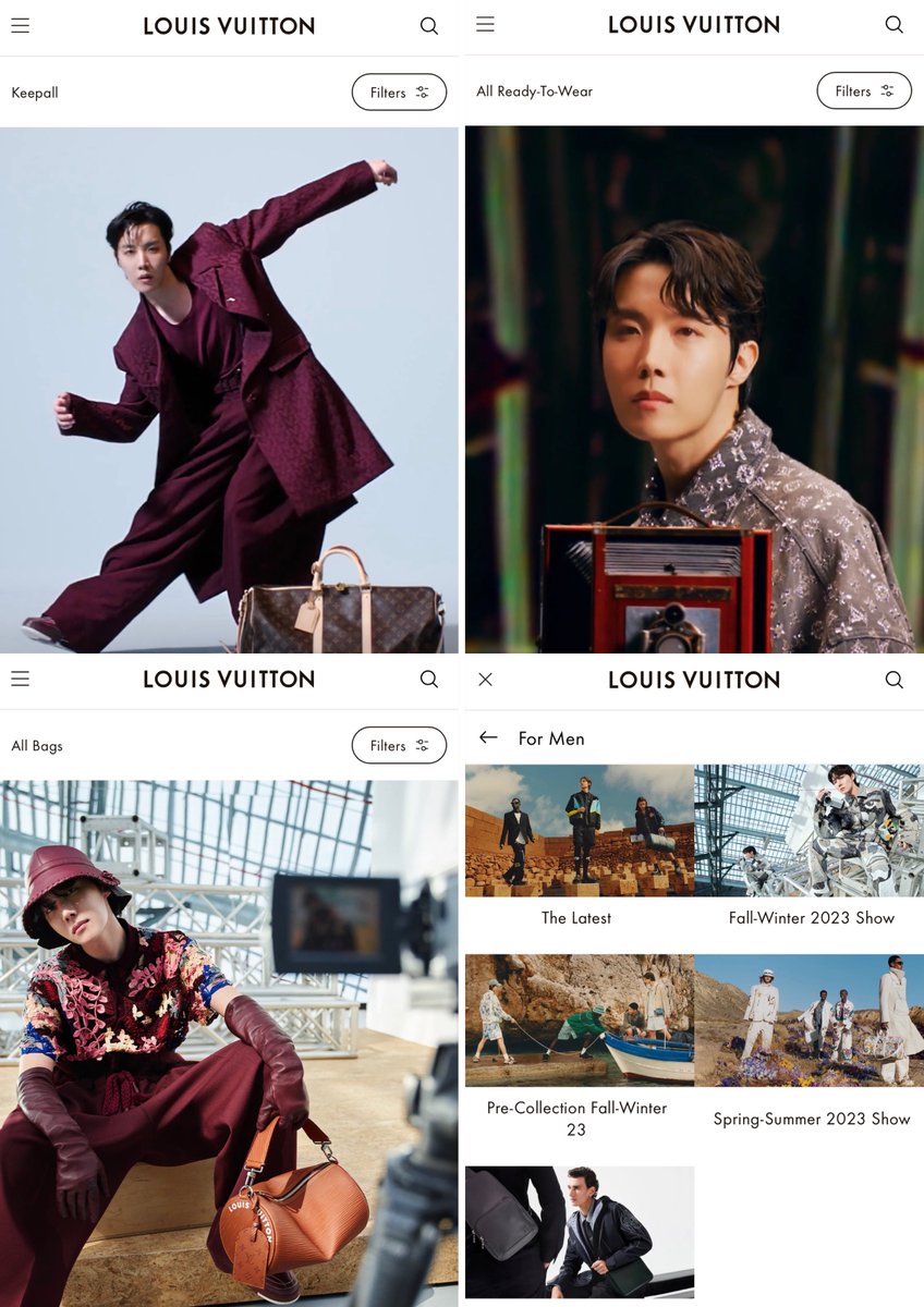 hoseokiepedia's tweet photo. Today, #jhope’s images took over @LouisVuitton’s website. Unroll this 🧵 for all the sections he’s featured at. https://t.co/14zqebg7Is